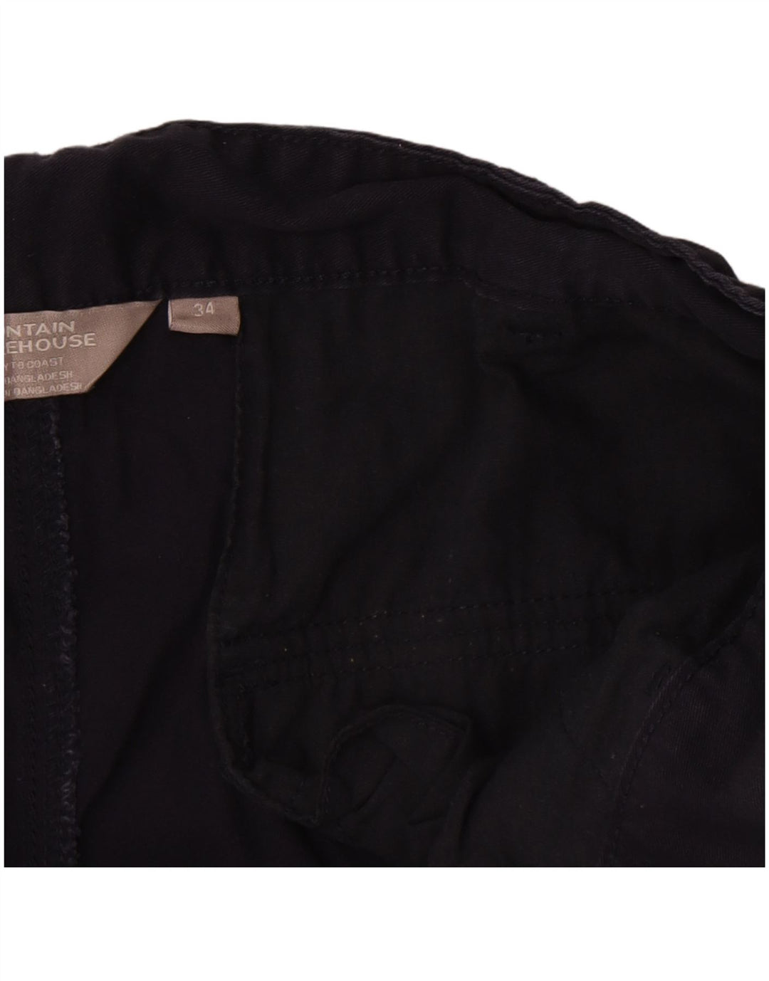 Pantalones cortos tipo cargo para hombre Mountain Warehouse W34 Algodón azul marino grande