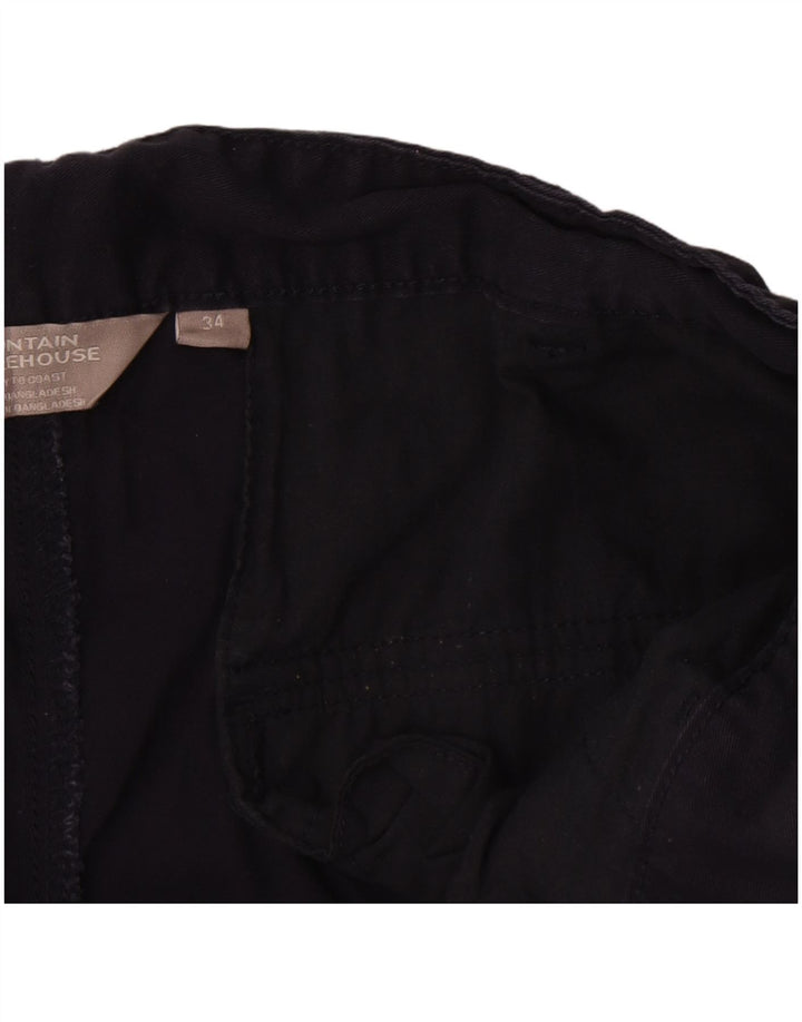 Pantalones cortos tipo cargo para hombre Mountain Warehouse W34 Algodón azul marino grande