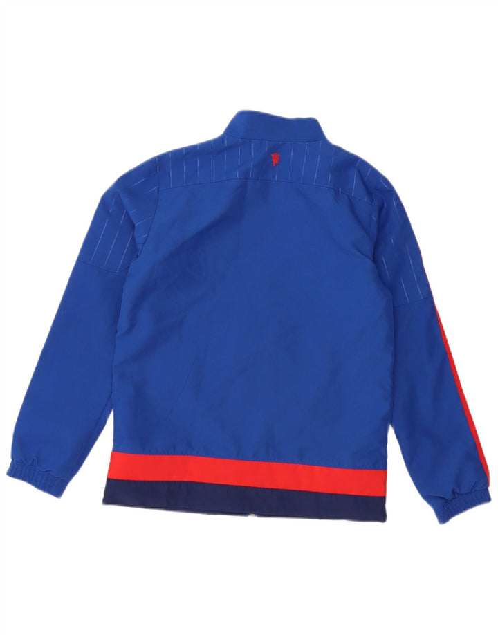 ADIDAS Boys Manchester United Chándal Top Chaqueta 9-10 Años Azul