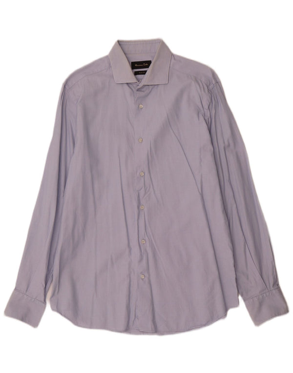 Camisa Massimo Dutti Hombre Slim Fit Talla 41 16 Grande Azul