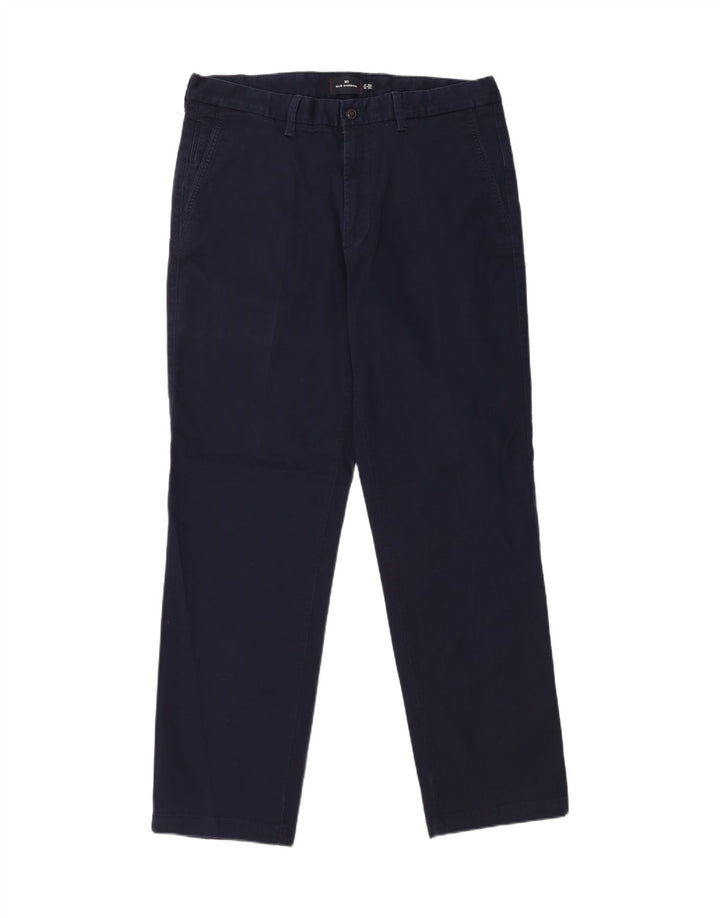Marks & Spencer Pantalón chino azul Harbor para hombre W38 L33 Algodón azul marino