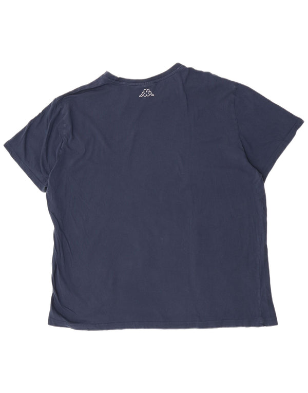 Kappa Camiseta gráfica para hombre Top 4XL Azul marino Algodón