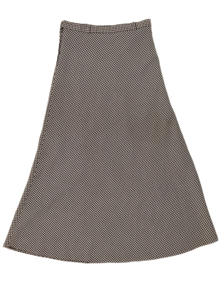 Falda midi vintage para mujer EU 40 Mediana W30 Negro Gingham