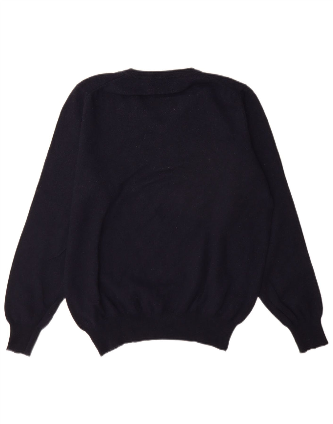 Fred Perry Jersey con cuello en V para hombre de lana azul marino grande