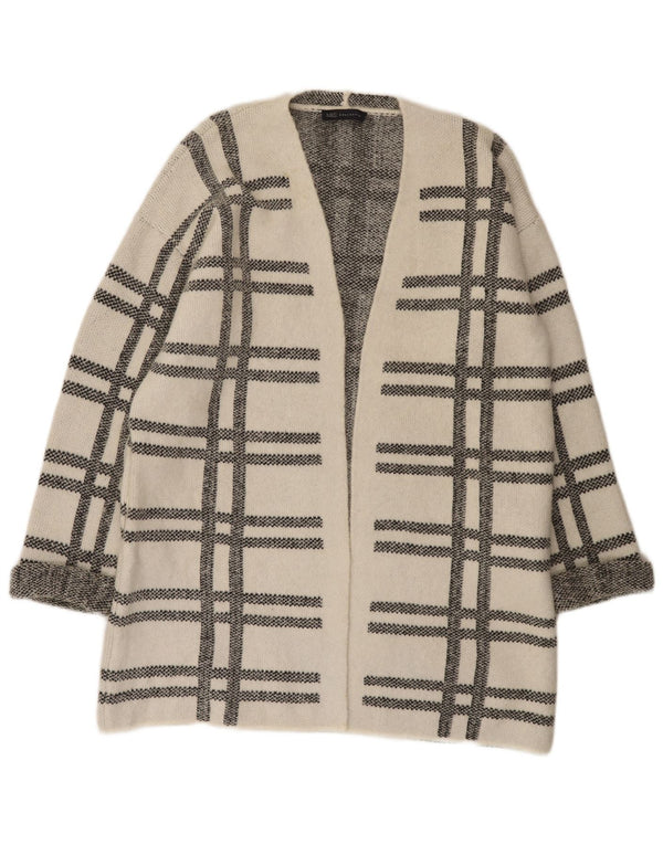 Marks & Spencer Suéter tipo cárdigan largo para mujer UK 46 Large White Check
