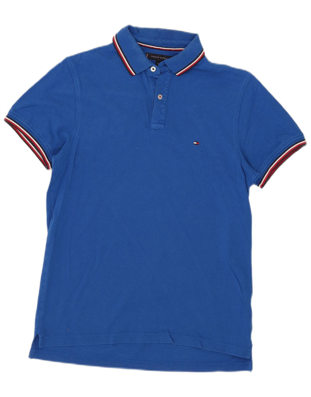 Polo Tommy Hilfiger Hombre Slim Fit Rayas Azul Medio