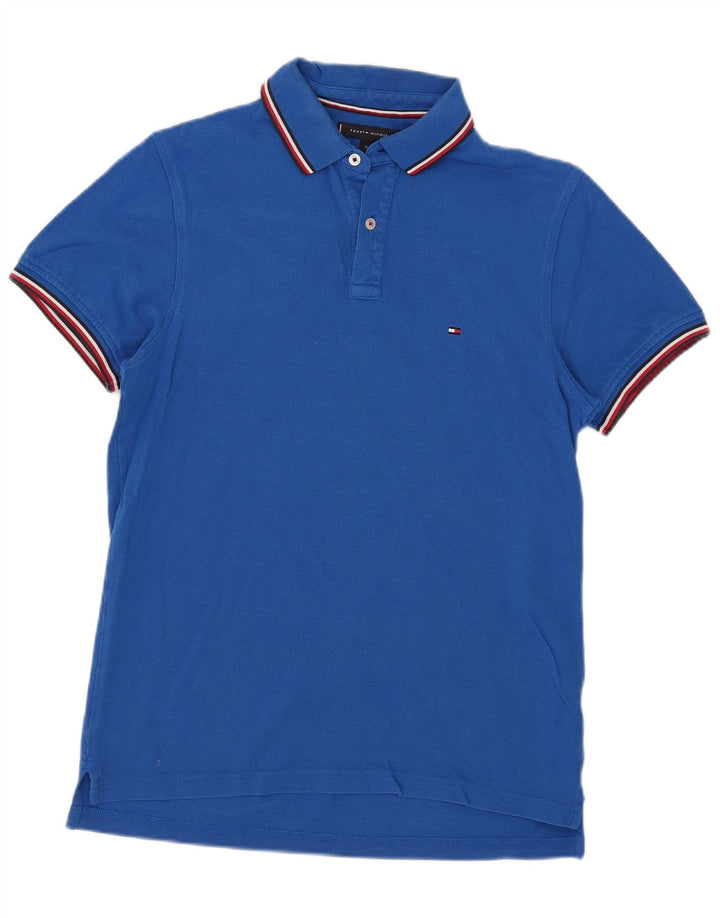 Polo Tommy Hilfiger Hombre Slim Fit Rayas Azul Medio