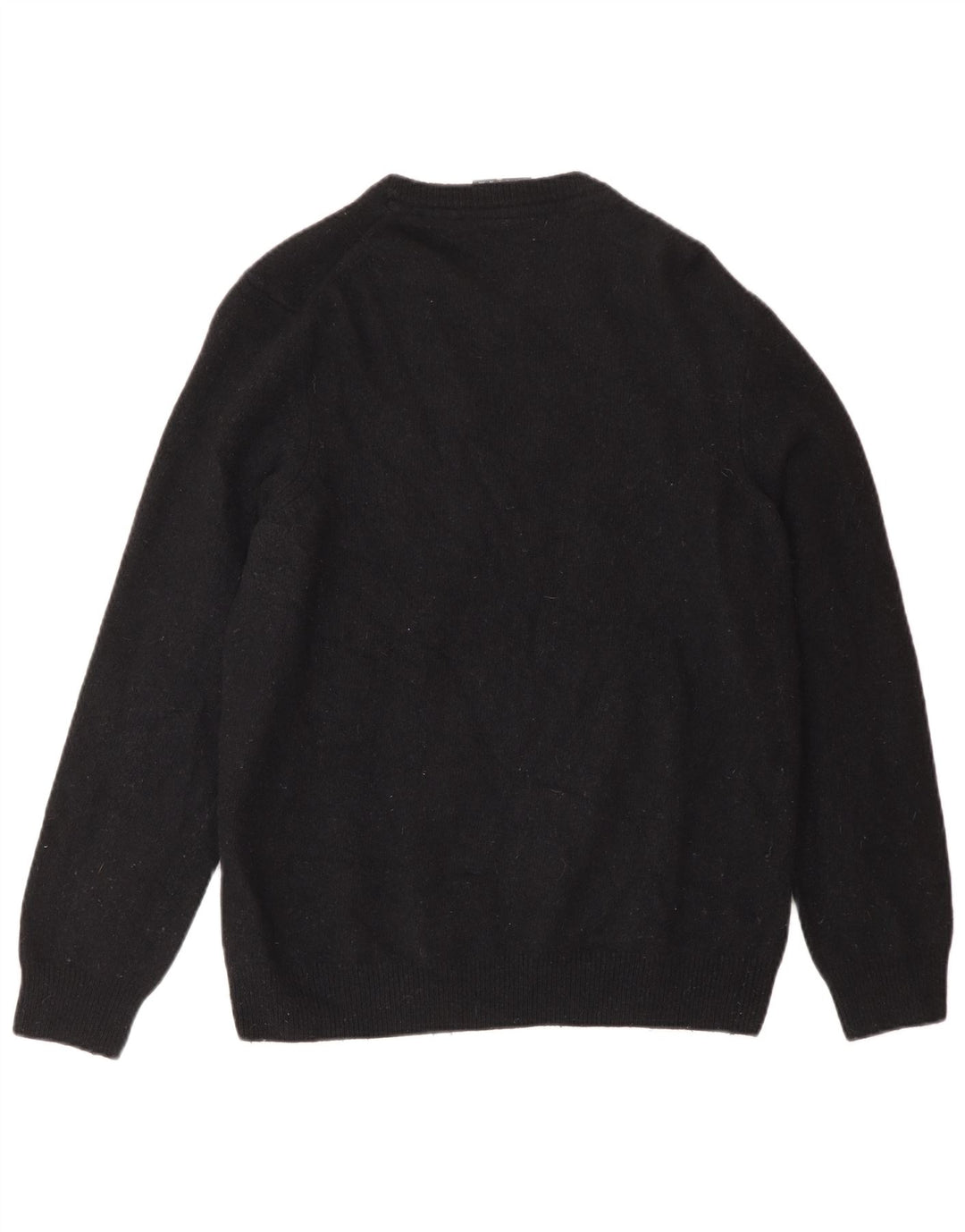 Lyle & Scott Jersey de cuello redondo para mujer UK 46 Large Lana negra