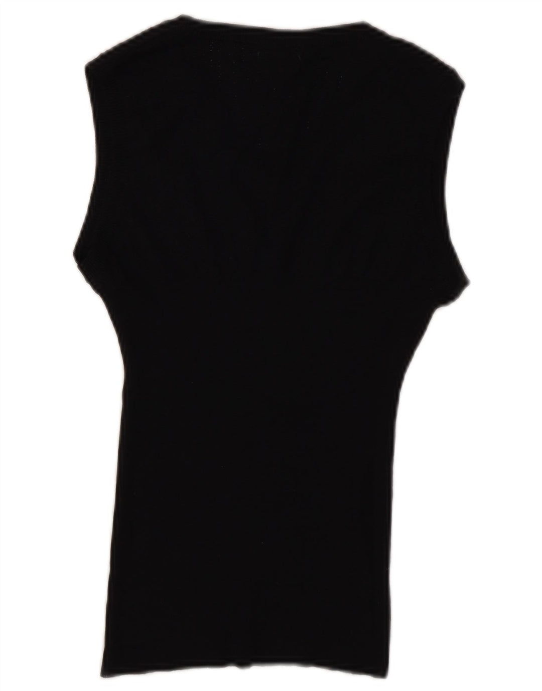 Benetton Camiseta Sin Mangas Sin Mangas para Mujer UK 44 Large Lana Negra