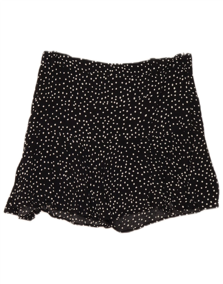Zara Falda pantalón para mujer UK 44 Viscosa con lunares negros medianos