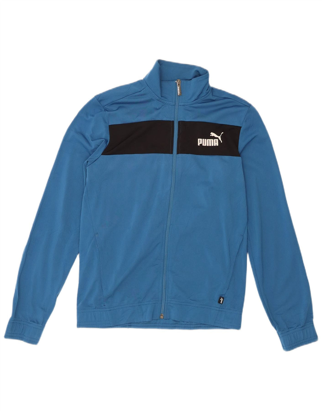 Puma Chaqueta de chándal para niño 13-14 años Azul Colorblock Poliéster