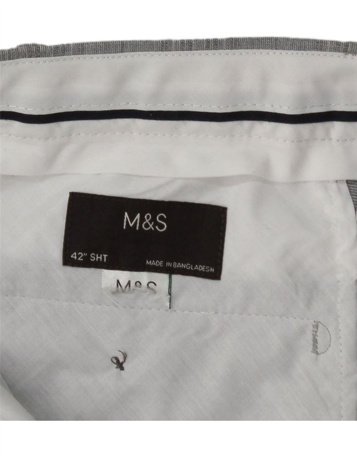 MARKS & SPENCER Mens Slim Suit Trousers W42 L28 Grey Check Vintage Marks & Spencer and Second-Hand Marks & Spencer from Messina Hembry 