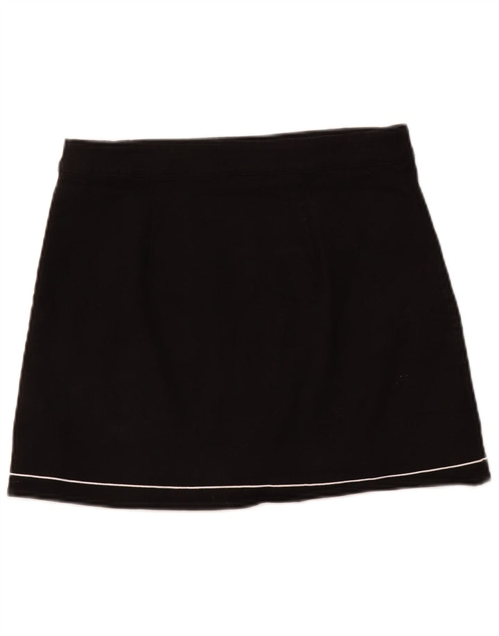 TOMMY HILFIGER Minifalda cruzada para mujer Mediana W28 Algodón negro