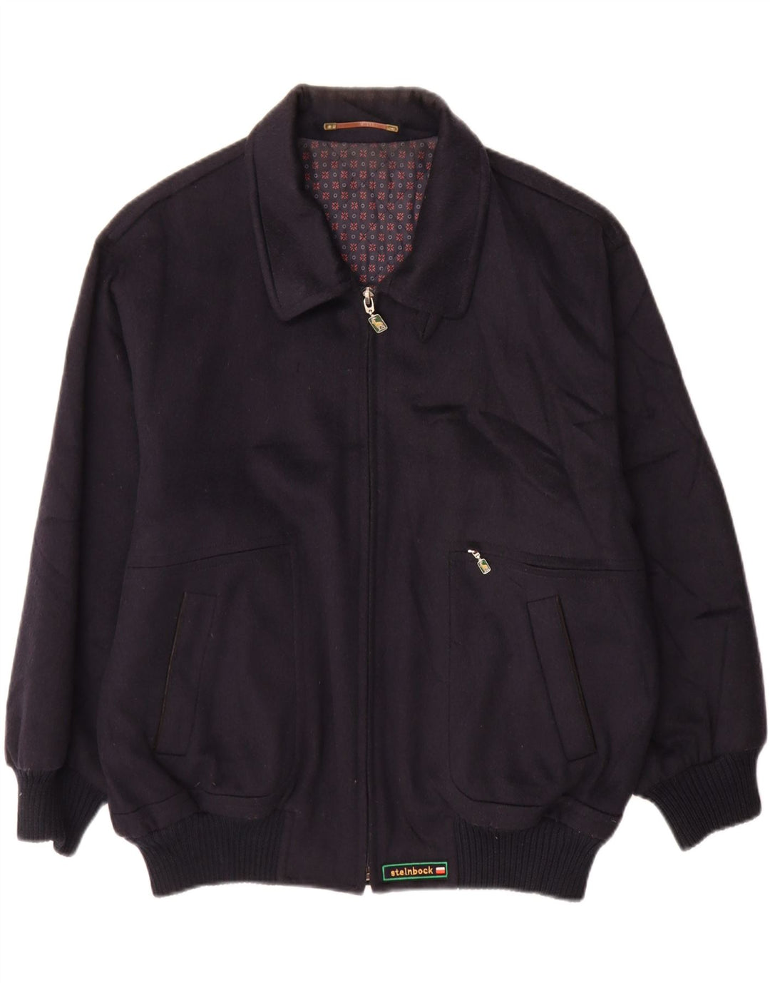 Steinbock Chaqueta Bomber para Hombre IT 54 2XL Lana Azul Marino