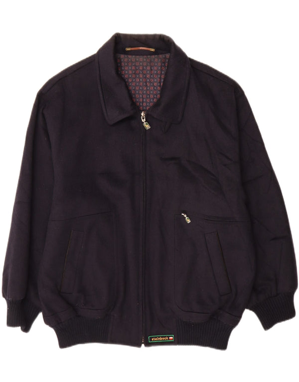 Steinbock Chaqueta Bomber para Hombre IT 54 2XL Lana Azul Marino