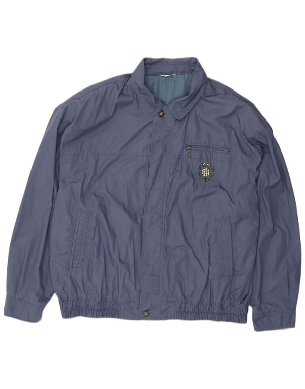 Chaqueta bomber vintage para hombre IT 60 5XL Poliéster azul marino