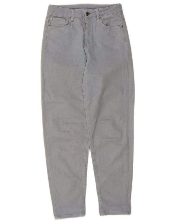 Marks & Spencer Vaqueros cónicos de cintura alta para mujer UK 8 Small W27 L27 Azul