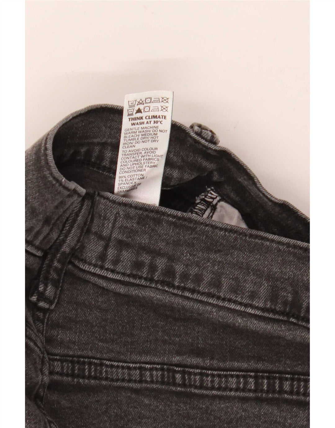 Marks & Spencer Vaqueros ajustados para hombre W32 L31 Algodón negro