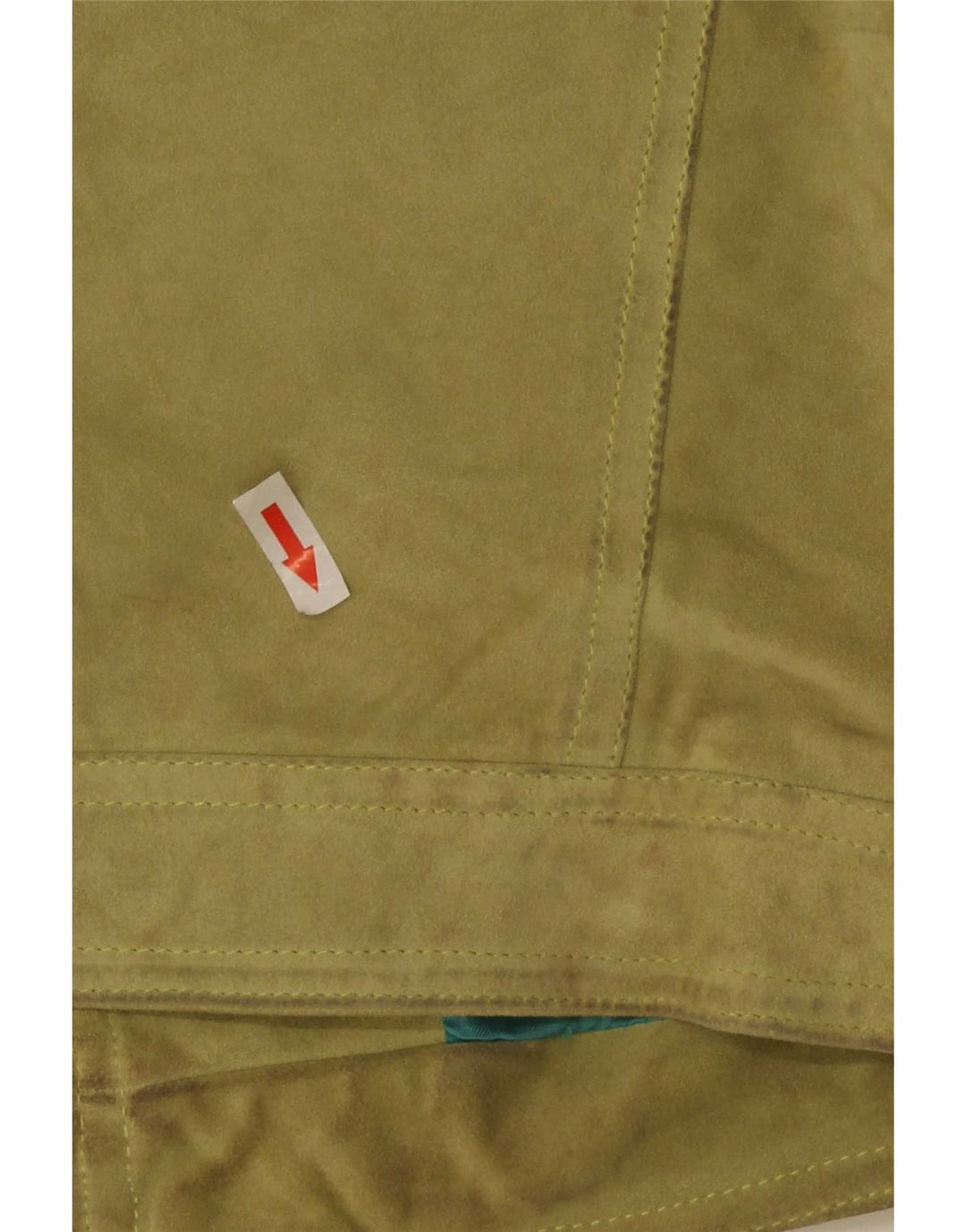 Vintage mujer crop ante biker chaqueta IT 40 pequeño cuero verde