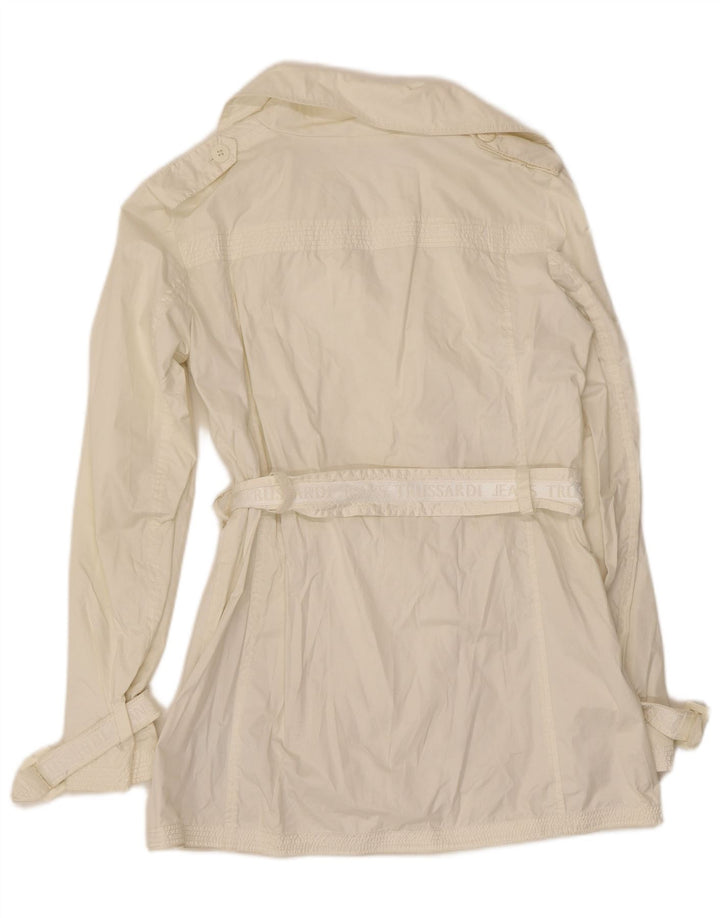 Gabardina Mujer Trussardi Jeans IT 42 Medio Blanco Roto Poliéster