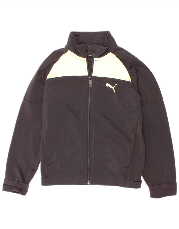 Puma Chaqueta de chándal para niño 7-8 años Negro Colorblock Poliéster