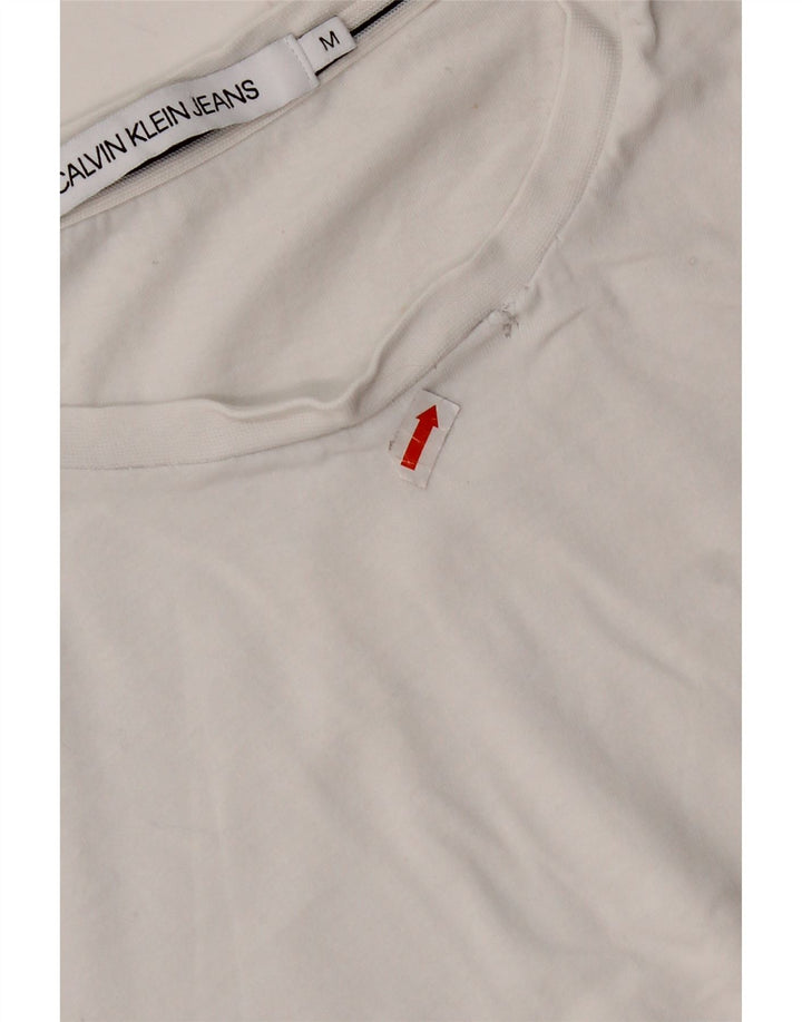 CALVIN KLEIN Camiseta para mujer Top UK 44 Medium White