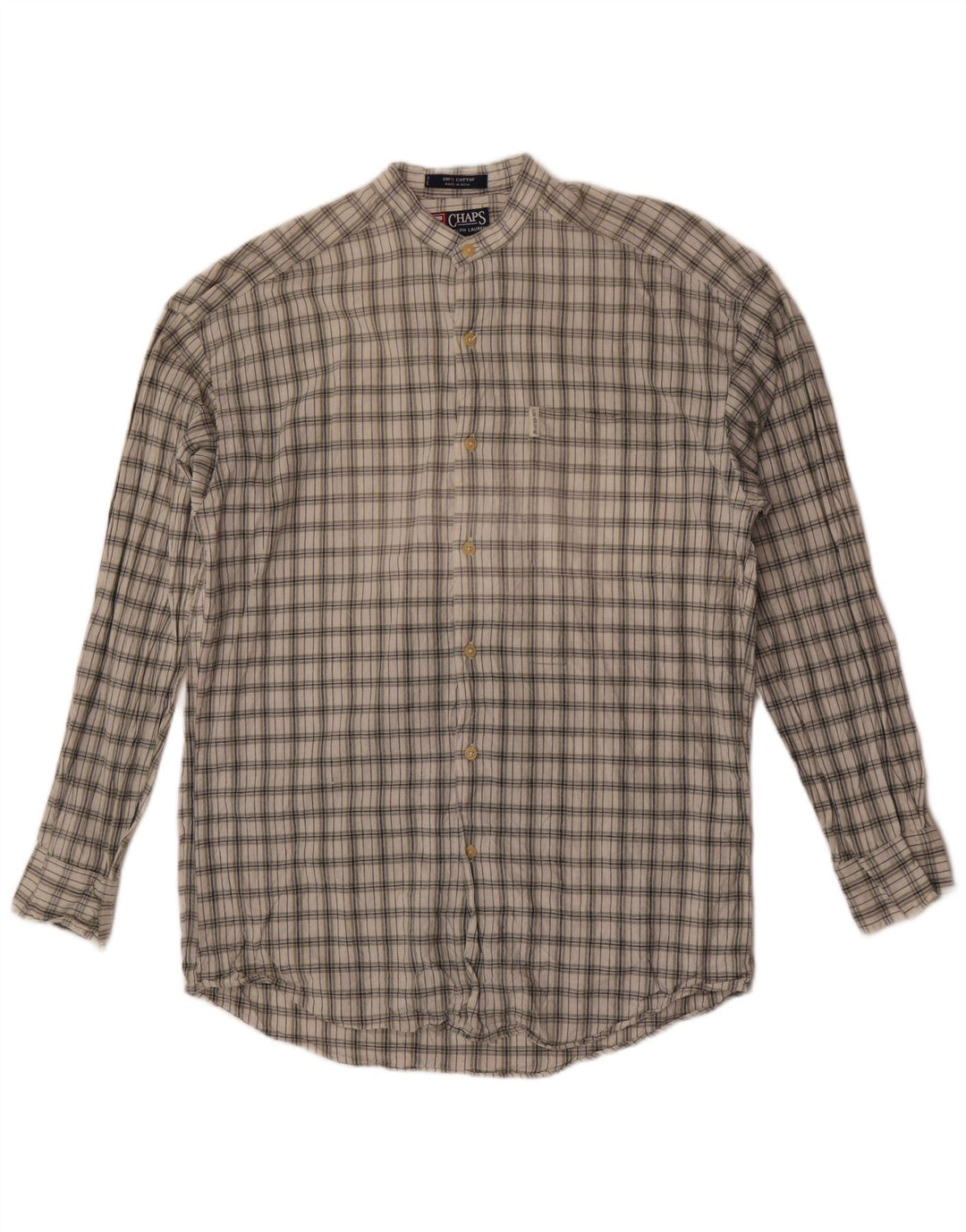 Chaps Ralph Lauren Camisa para hombre Algodón a cuadros caqui mediano