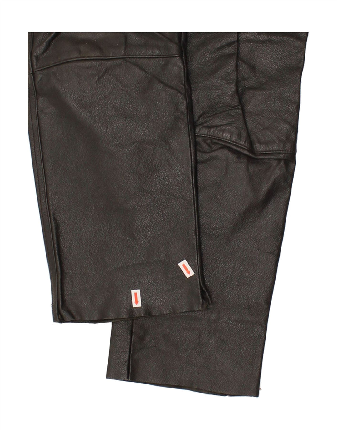 VINTAGE Womens Straight Trousers EU 40 Medium W30 L29 Black Leather Vintage Vintage and Second-Hand Vintage from Messina Hembry 