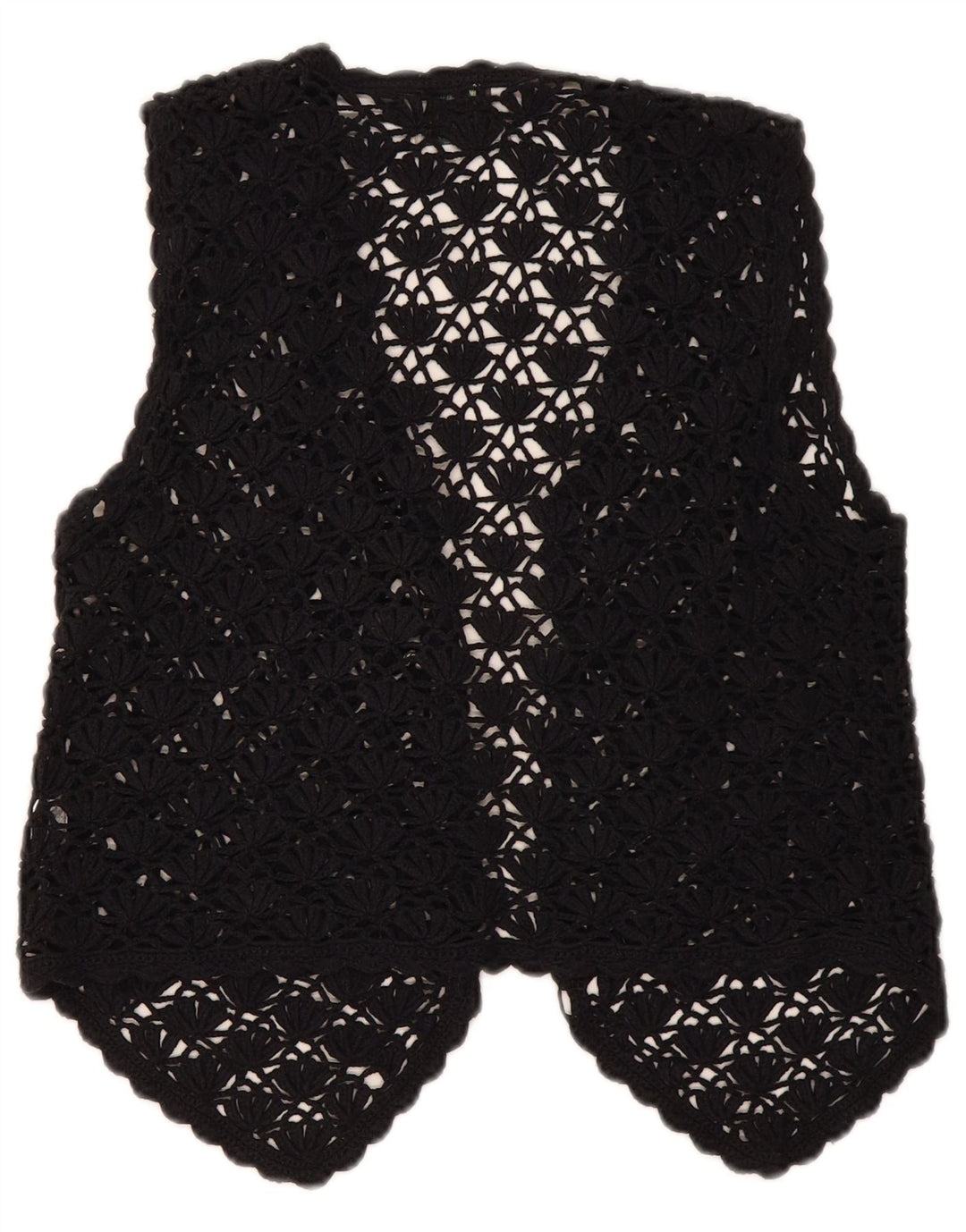 Premode - Cárdigan de ganchillo para mujer, talla 40, tamaño mediano, algodón negro