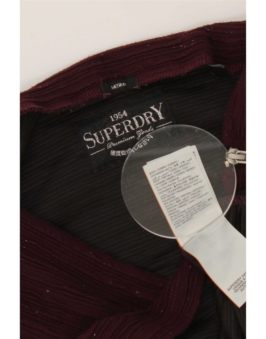 Minifalda Superdry Mujer Mediana W30 Poliéster moteado en color burdeos