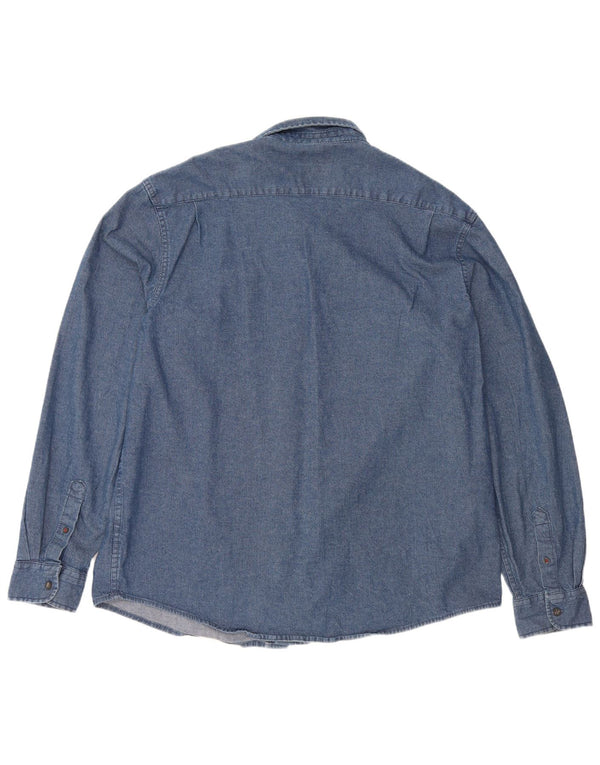 Wrangler Camisa Vaquera Hombre XL Algodón Azul Marino