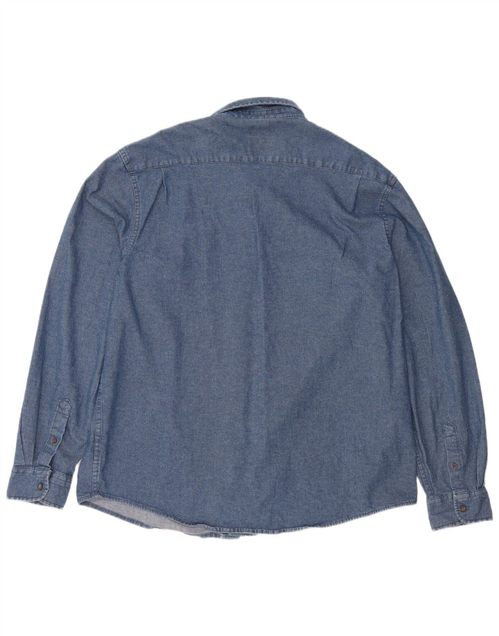 Wrangler Camisa Vaquera Hombre XL Algodón Azul Marino
