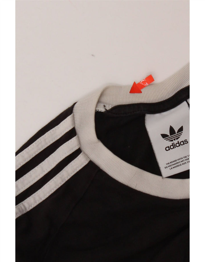 Adidas - Camiseta para hombre, talla pequeña, algodón negro
