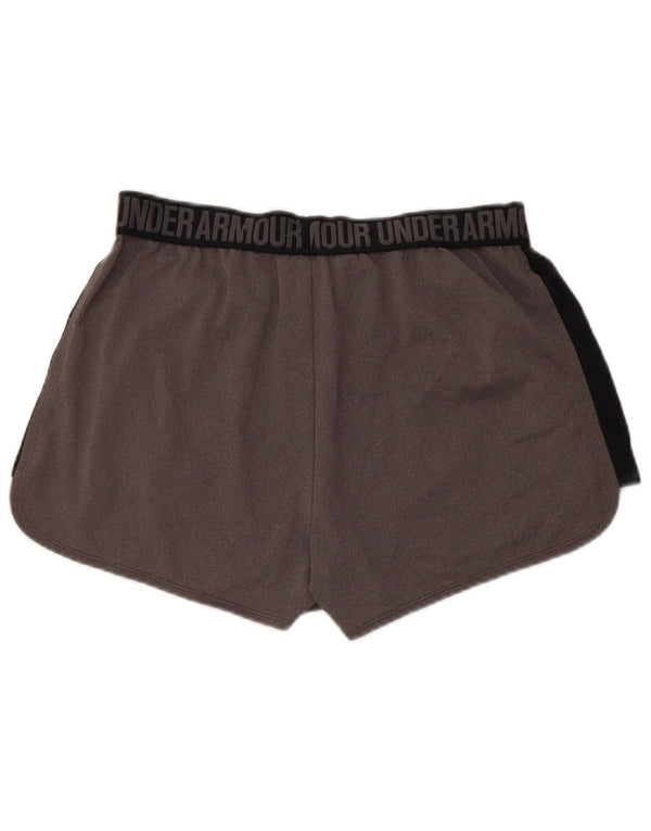 Under Armour Womens Graphic Sport Shorts UK 14 Medium Grey Colourblock