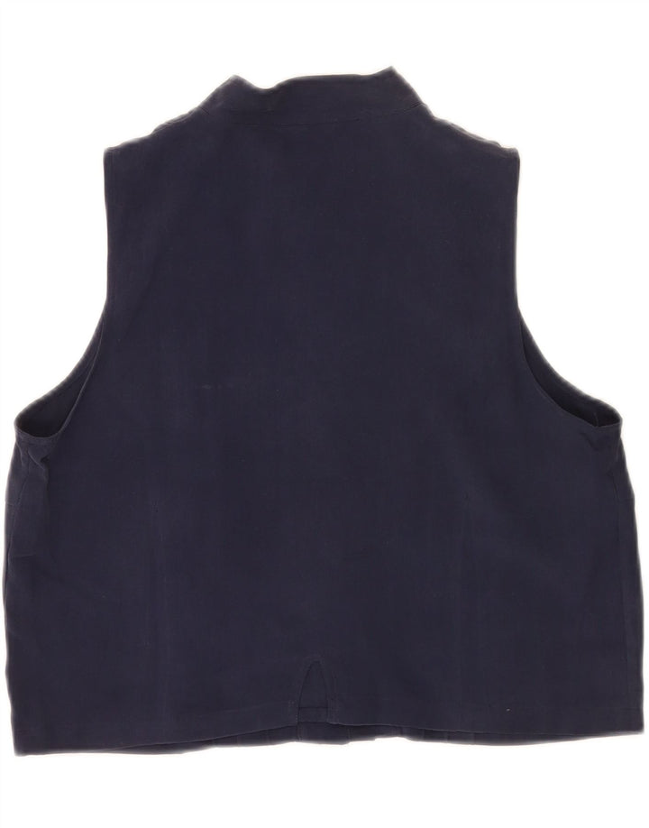Blusa tipo camisa sin mangas para mujer Balloon EU 40 Seda azul marino mediana