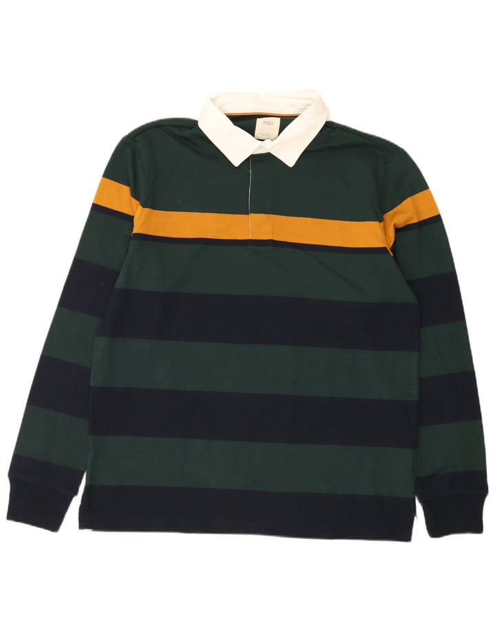 Marks & Spencer Polo de rugby para hombre, talla grande, multicolor, a rayas