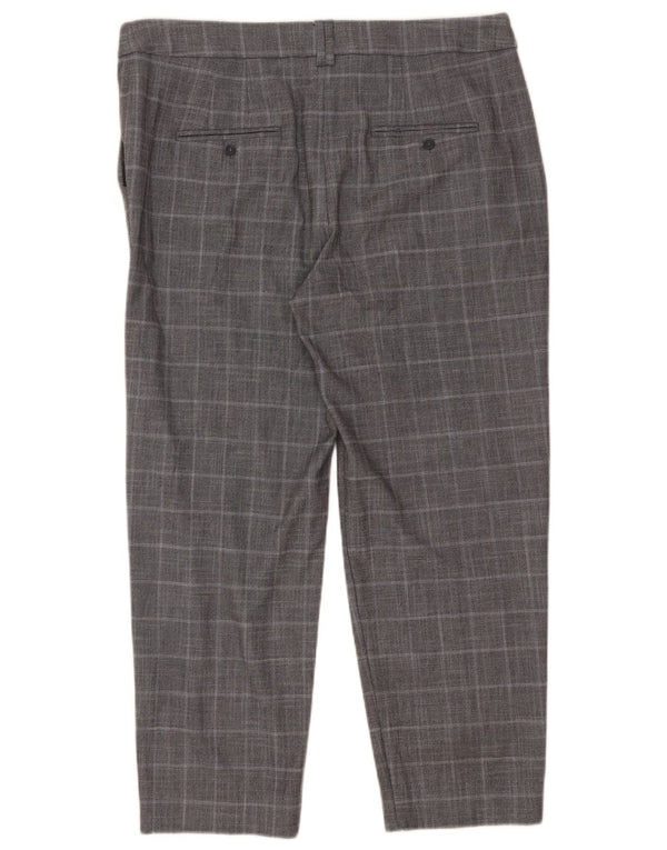 Marks & Spencer Pantalones cortos para hombre UK 40 Large W34 L26 Gris pata de gallo