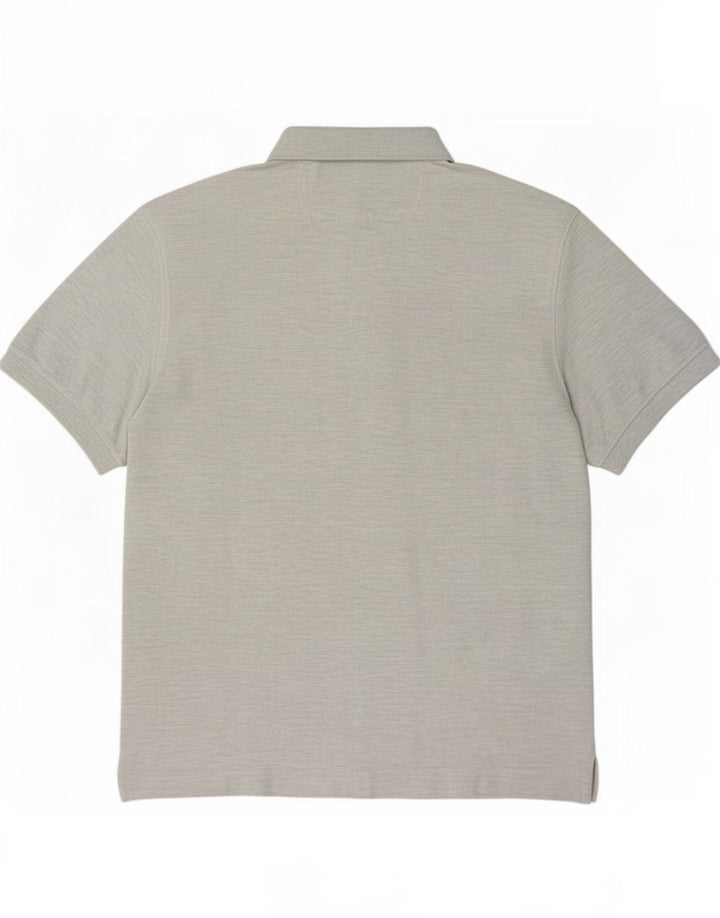 Polo Dockers para hombre de algodón gris grande