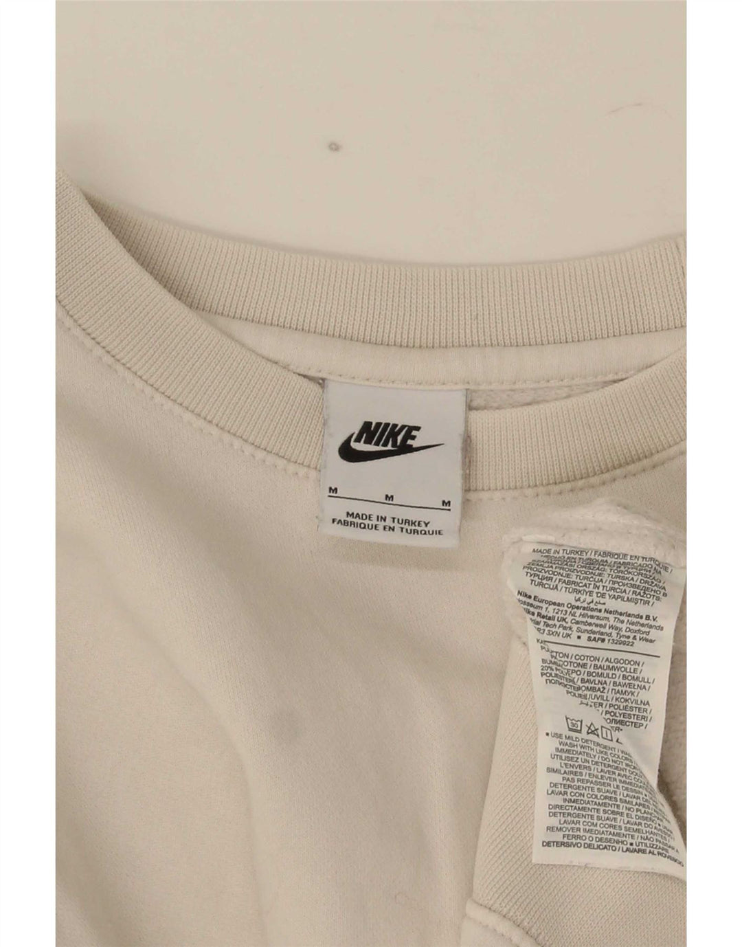 Nike Sudadera con gráfico gráfico tipo jersey de algodón blanco mediano