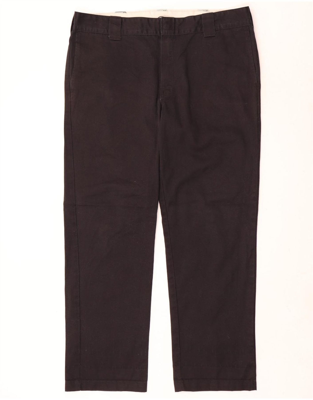 Dickies Pantalón chino recto y delgado para hombre W38 L32 Poliéster negro