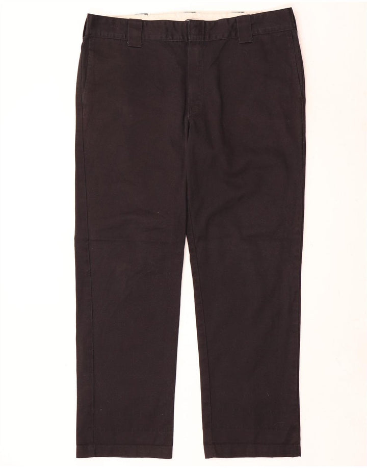 Dickies Pantalón chino recto y delgado para hombre W38 L32 Poliéster negro
