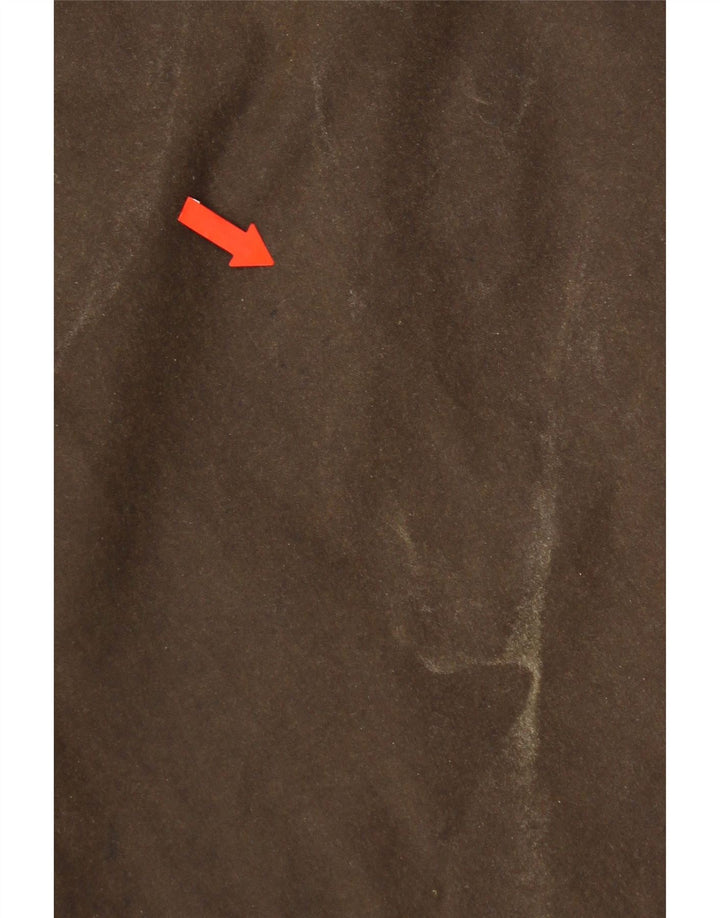 Vintage hombres encerado algodón abrigo Reino Unido 40 marrón grande