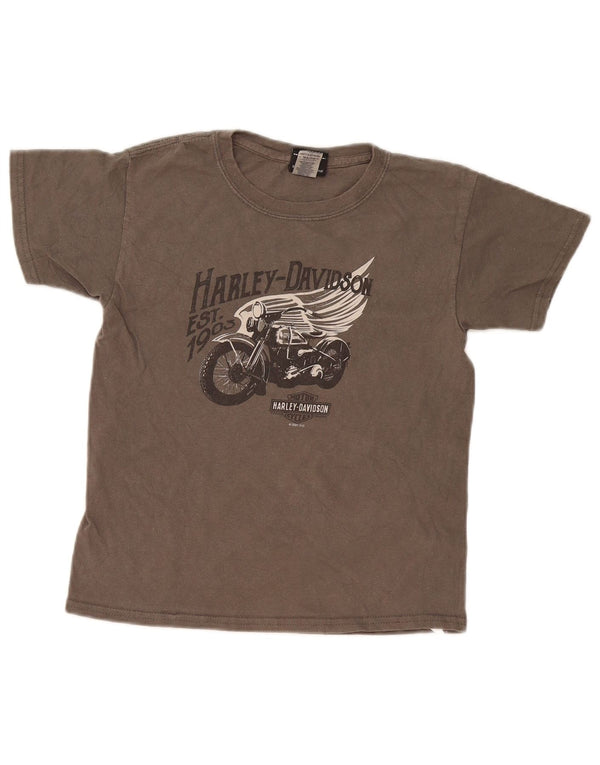 Harley Davidson Camiseta gráfica para mujer Top UK 10 Small Grey Cotton