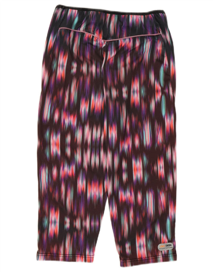 Arena Leggings Capri con patrón abstracto para mujer, talla 40, talla pequeña, multicolor