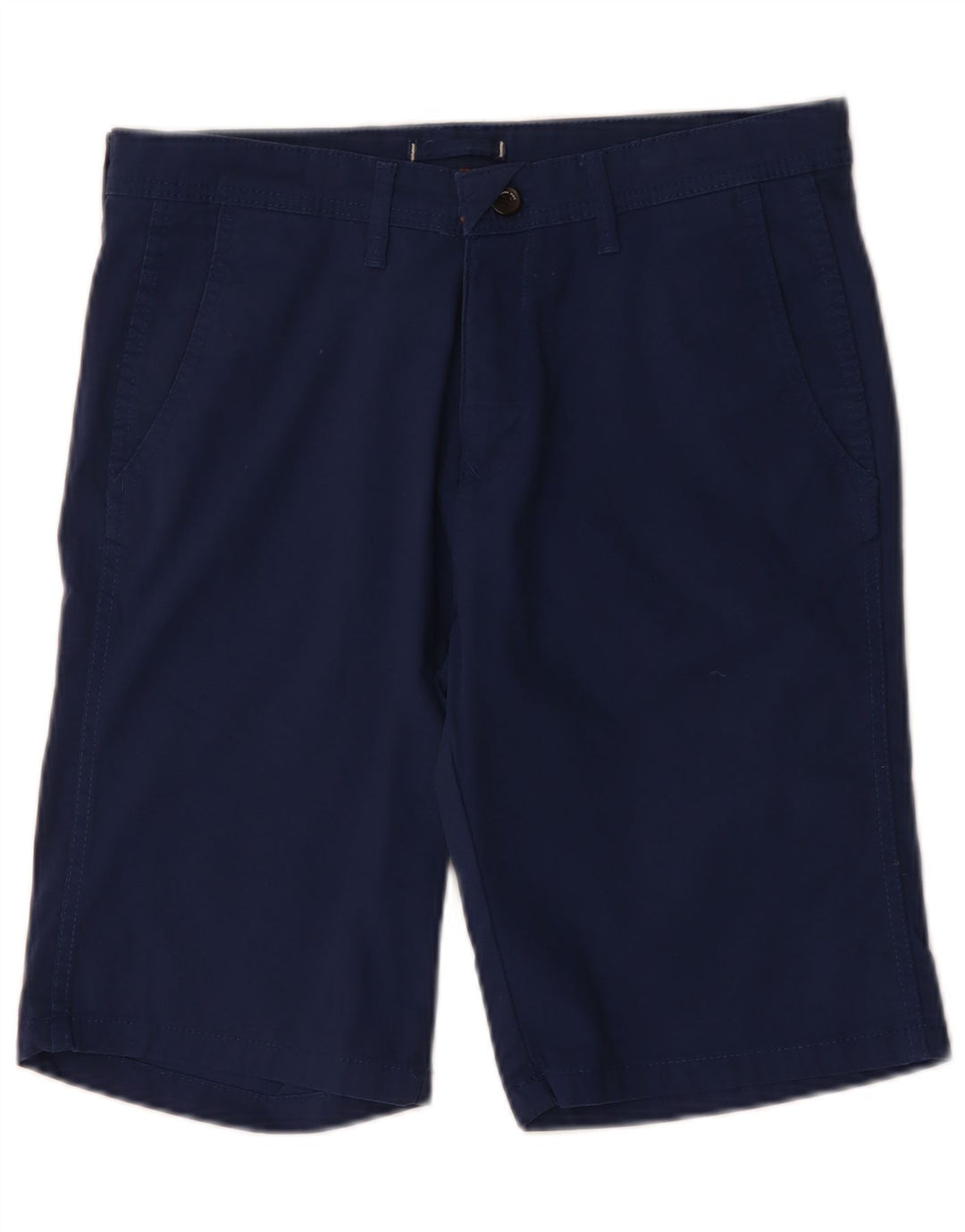 Zara Mens Chino Shorts EU 40 Medium W31 Azul Marino Algodón