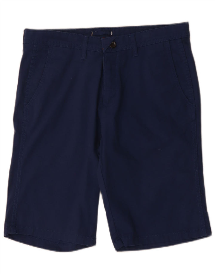 Zara Mens Chino Shorts EU 40 Medium W31 Azul Marino Algodón