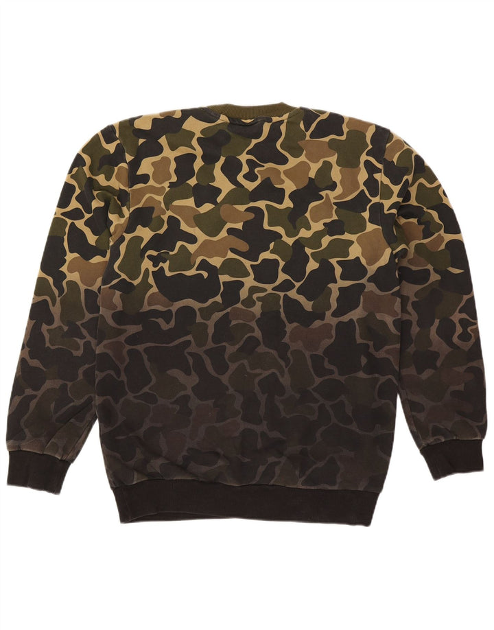 Adidas Hombre Sudadera Jumper Small Caqui Camuflaje Algodón
