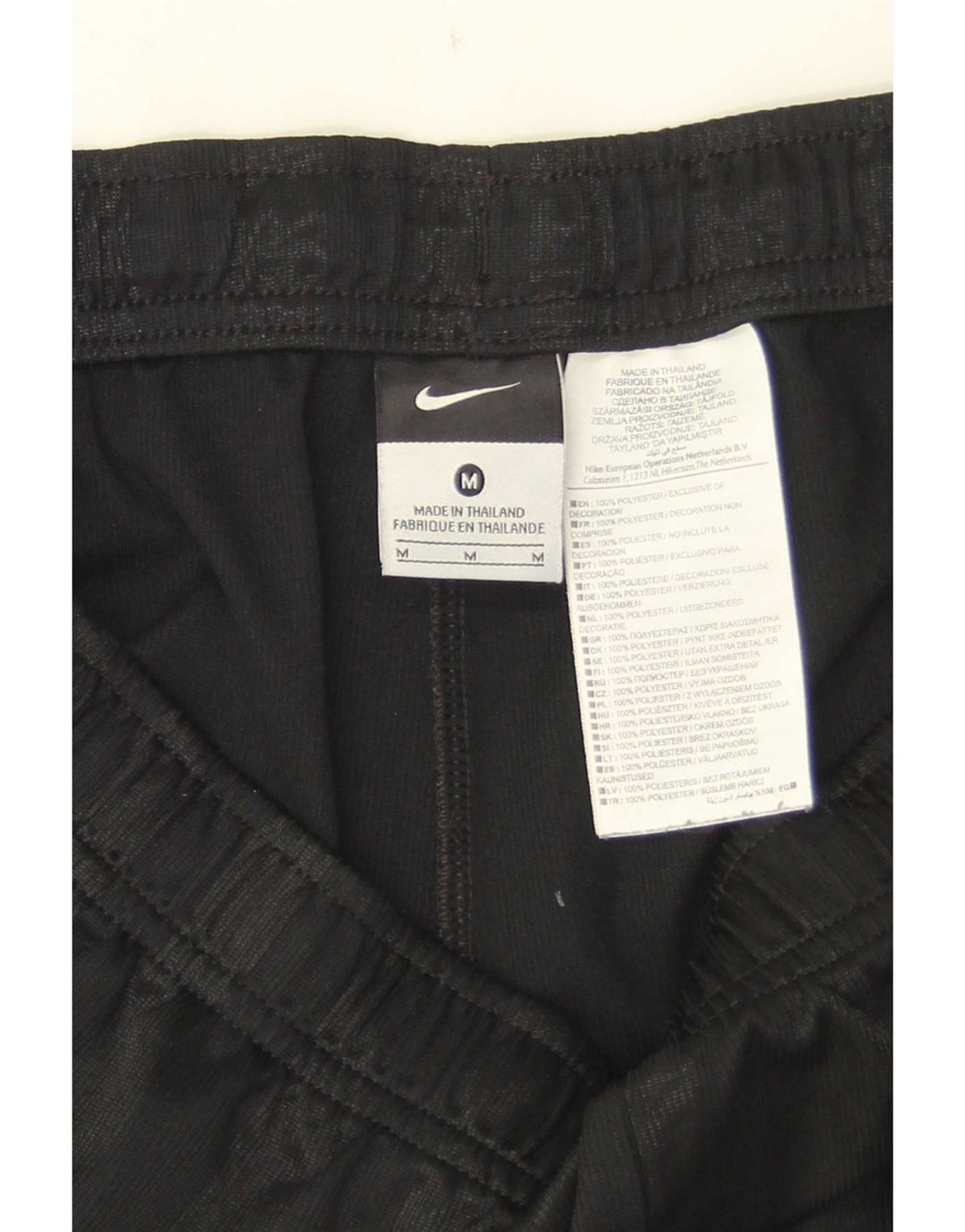 Pantalón corto deportivo Nike para hombre Poliéster a rayas negras medianas