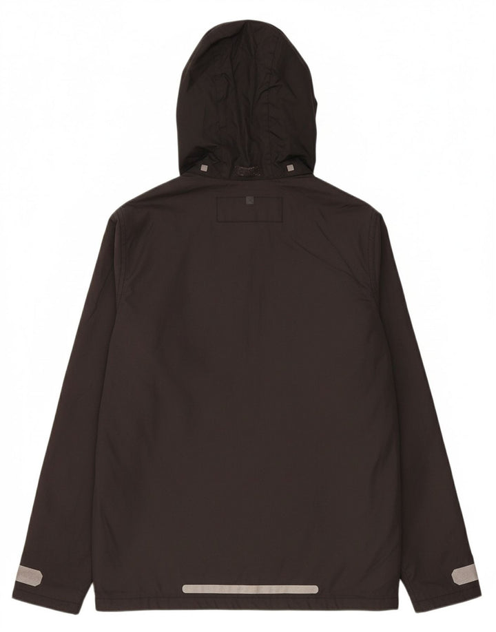 MOUNTAIN WAREHOUSE Boys Hooded Windbreaker Jacket 12-13 Years Black
