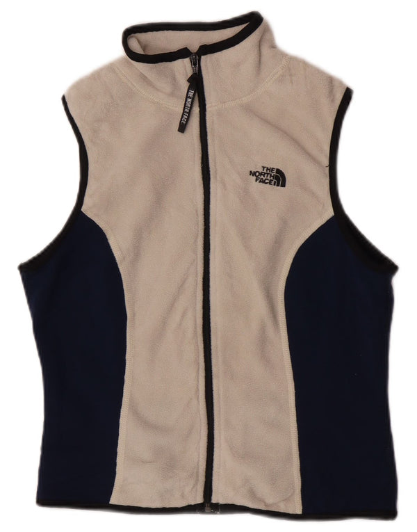 The North Face Chaleco polar para mujer UK 12 Medium Off White Colorblock